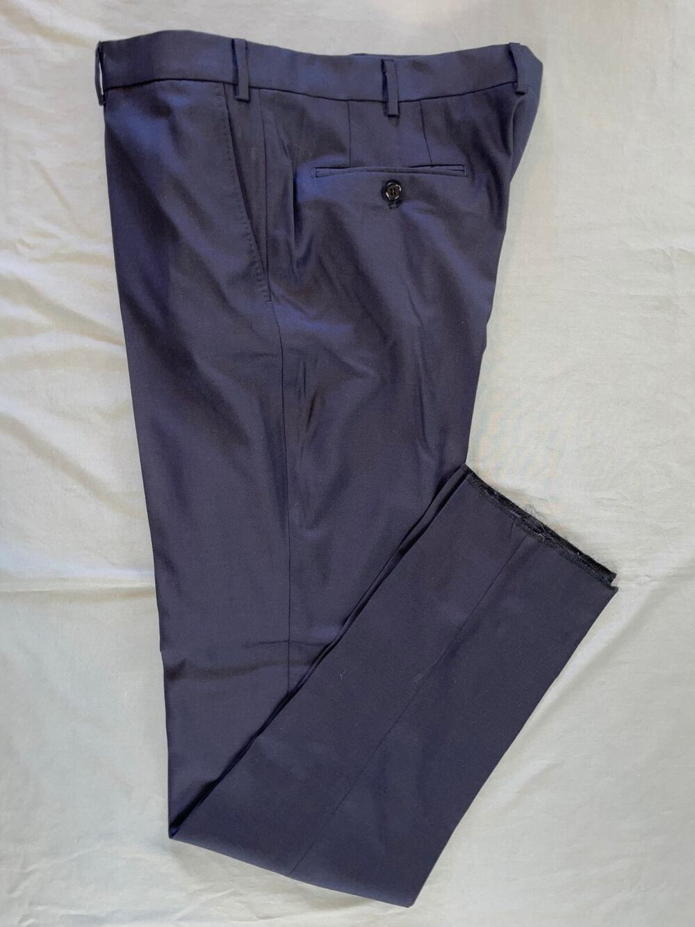 Emporio Armani Flat Front Wool Dress Pants, Slacks. Navy, Men's 56 (40). NWOT!